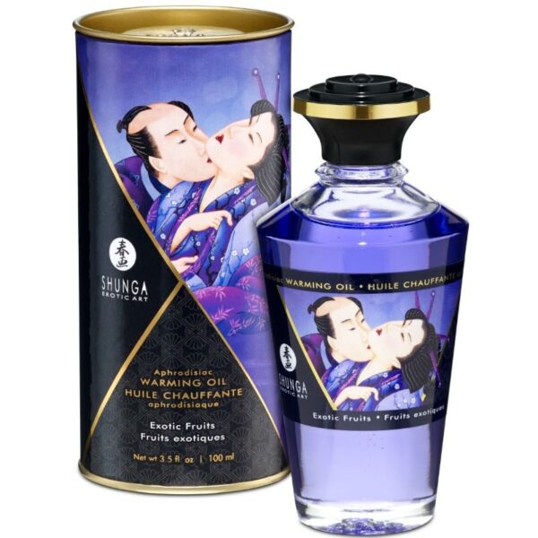 Shunga Exotic Fruits — Warming Massage Oil, 100 ml — Body Massage Oils
