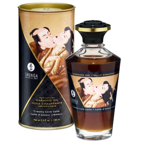 Shunga Creamy Love Latte — Warming Massage Oil, 100 ml — Body Massage Oils