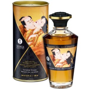 Shunga Caramel Kisses — Warming Massage Oil, 100 ml — Body Massage Oils
