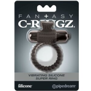 Fantasy C-Ringz — Vibrating Cock Ring, Silicone, Black — Cock Rings — view 2