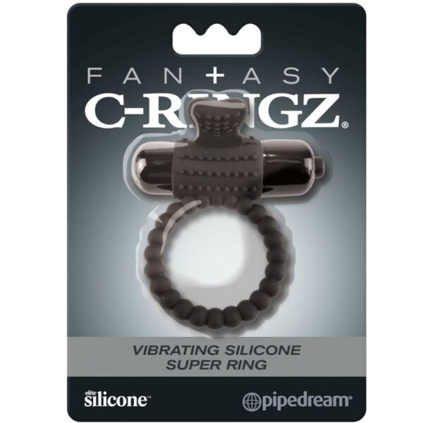 Fantasy C-Ringz — Vibrating Cock Ring, Silicone, Black — Cock Rings — view 2