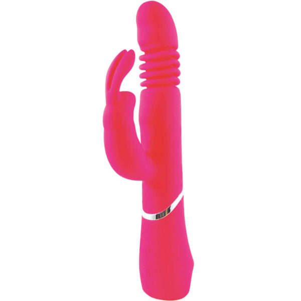 Treasure Missouri — Thrusting Vibrator, Silicone, Pink — Clitoral Stimulators — view 7