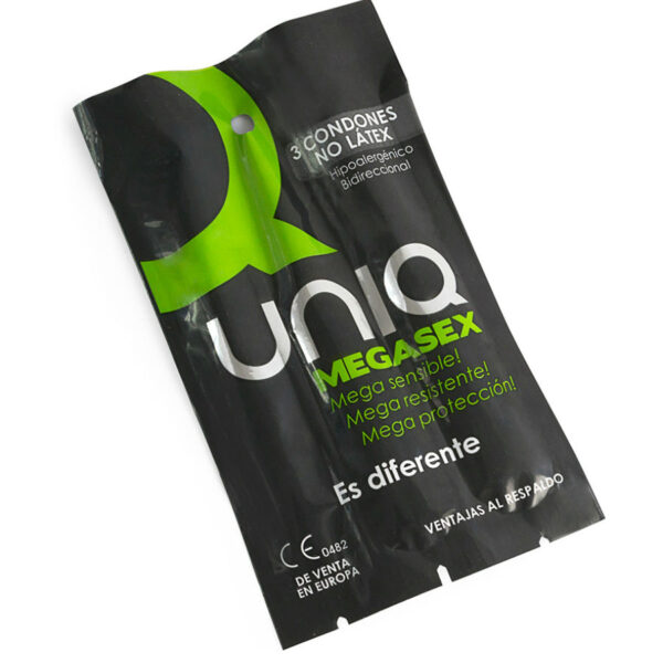 Uniq Megasex — Non-Latex Condoms, 3 Pack — Condom 3 Packs