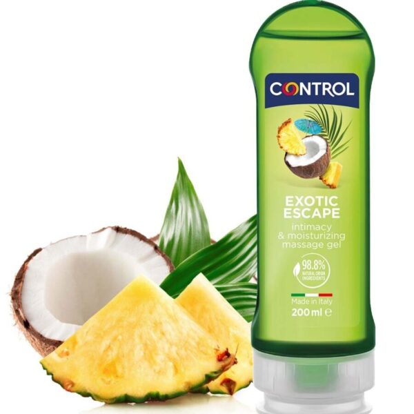 Control 2-in-1 Pleasure — Massage Gel, 200 ml, Exotic — Body Massage Oils