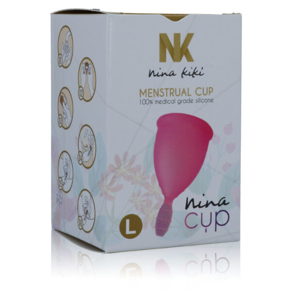 Nina Kikí — Menstrual Cup, Silicone, Size L, Pink — Menstrual Cups — view 7