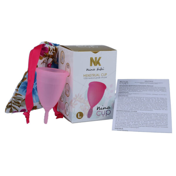 Nina Kikí — Menstrual Cup, Silicone, Size L, Pink — Menstrual Cups — view 6