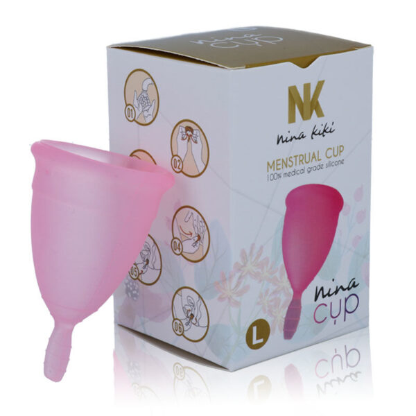 Nina Kikí — Menstrual Cup, Silicone, Size L, Pink — Menstrual Cups — view 8