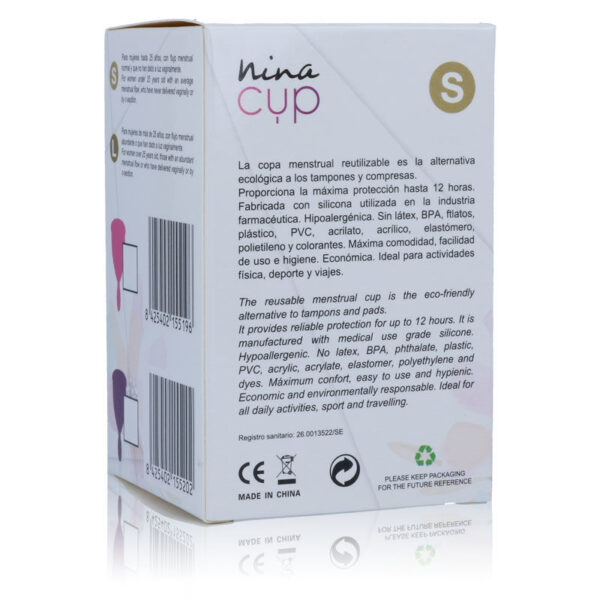 Nina Kikí — Menstrual Cup, Silicone, Size S, Pink — Menstrual Cups — view 2