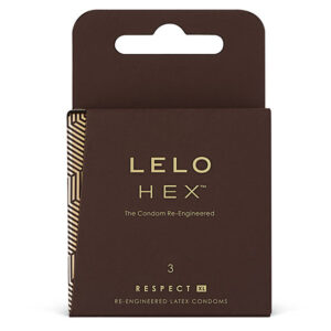 LELO Hex Respect XL — Textured Condoms, 3 Pack