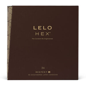 LELO Hex Respect XL — Textured Condoms, 36 Pack
