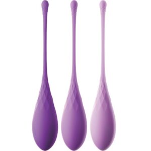 Fantasy for Her Train-Her Set — Kegel Weights, Silicone, Purple — Kegel Balls & Ben Wa Balls