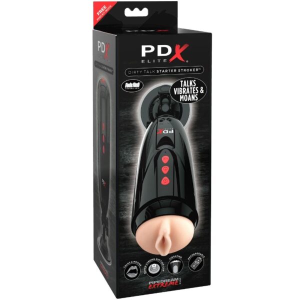 PDX Elite Dirty Talk Starter — Male Masturbator, Rechargeable — Male Masturbators — view 2