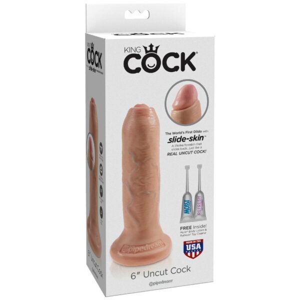 King Cock Uncut — Realistic Dildo, Dual Density, 15 cm, Flesh — Dildos — view 5