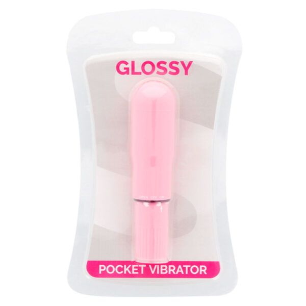 Glossy Pocket — Mini Vibrator, Pink — Clitoral Stimulators — view 2
