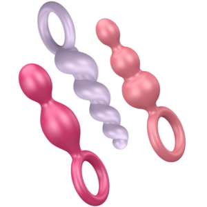 Satisfyer Set of 3 — Butt Plug, Silicone, Tricolor — Anal