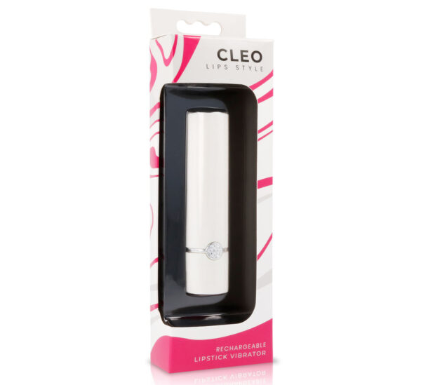 Lips Style Cleo — Lipstick Vibrator, Rechargeable, White/Pink — Clitoral Stimulators — view 2