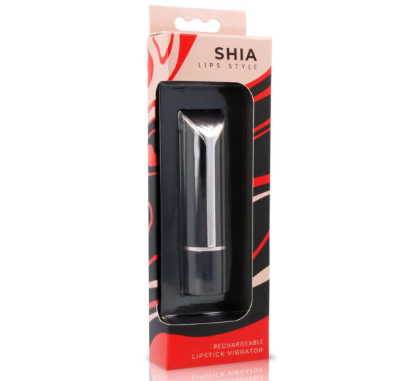 Lips Style Shia — Lipstick Vibrator, Rechargeable, Black/Red — Clitoral Stimulators — view 2
