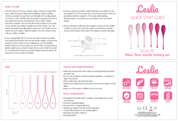 Leslie Kegel Fit — Kegel Weights, Silicone, Set of 6 — Kegel Balls & Ben Wa Balls — view 15