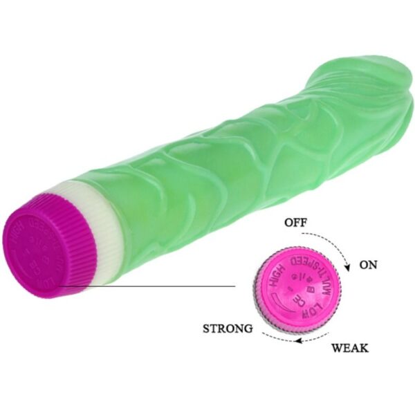 Baile Waves of Pleasure — Realistic Vibrator, 23 cm, Green — Realistic Vibrators — view 5