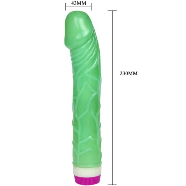 Baile Waves of Pleasure — Realistic Vibrator, 23 cm, Green — Realistic Vibrators — view 7