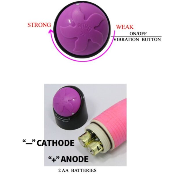 Baile Colorful Sex — Realistic Vibrator, 23.3 cm, Pink — Realistic Vibrators — view 6