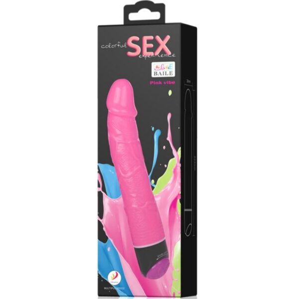 Baile Colorful Sex — Realistic Vibrator, 23.3 cm, Pink — Realistic Vibrators — view 7