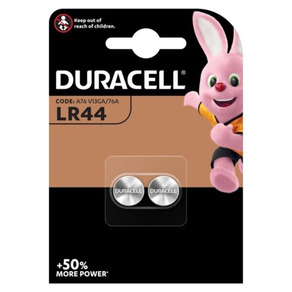 Duracell Alkaline Button LR44 — Batteries, 2 Pack — Batteries & Spare Parts