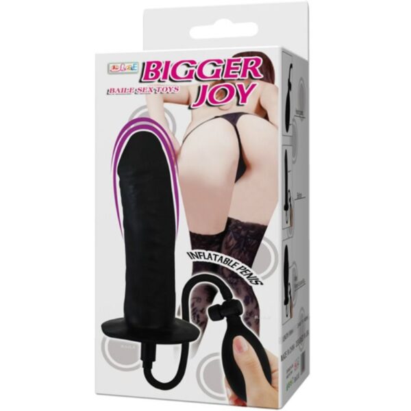 Baile Bigger Joy — Inflatable Dildo, 16 cm, Black — Anal — view 3