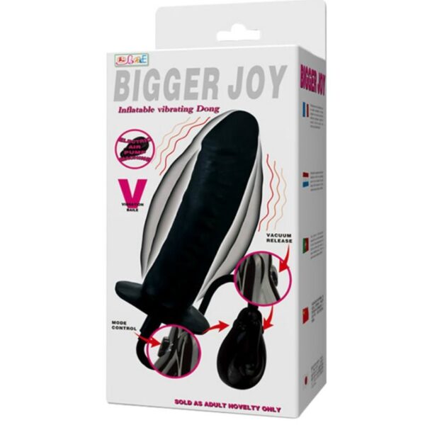 Baile Bigger Joy Vibration — Inflatable Dildo, 16 cm, Black — Anal Dildos — view 4