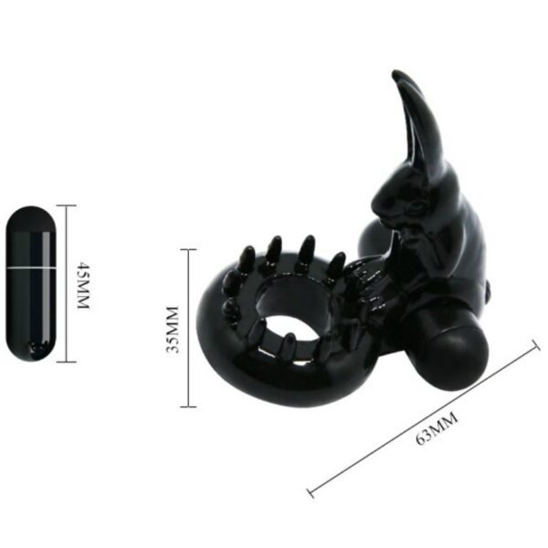 Baile Sweet Ring — Vibrating Cock Ring, Black — Clitoral Toys — view 5