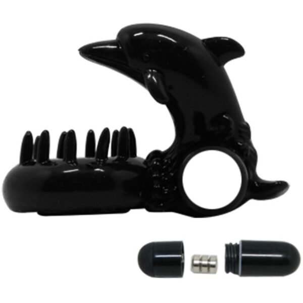 Baile Sweet Ring Dolphin — Vibrating Cock Ring, Black — Clitoral Stimulators — view 6