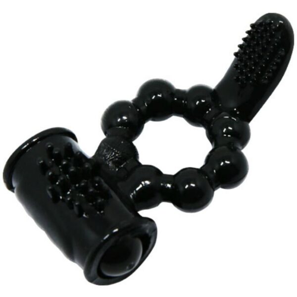 Baile Sweet Ring Double — Vibrating Cock Ring, Black — Clitoral Toys