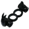 Baile Sweet Double Rabbit — Vibrating Cock Ring, Black — Clitoral Toys