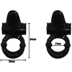 Baile Sweet Ring Textured — Vibrating Cock Ring, Black — Clitoral Toys — view 2