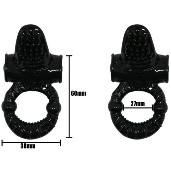 Baile Sweet Ring Textured — Vibrating Cock Ring, Black — Clitoral Toys — view 2
