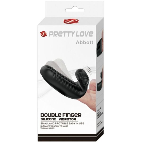 Pretty Love Abbott — Finger Vibrator, Silicone, Black — Clitoral Stimulators — view 6