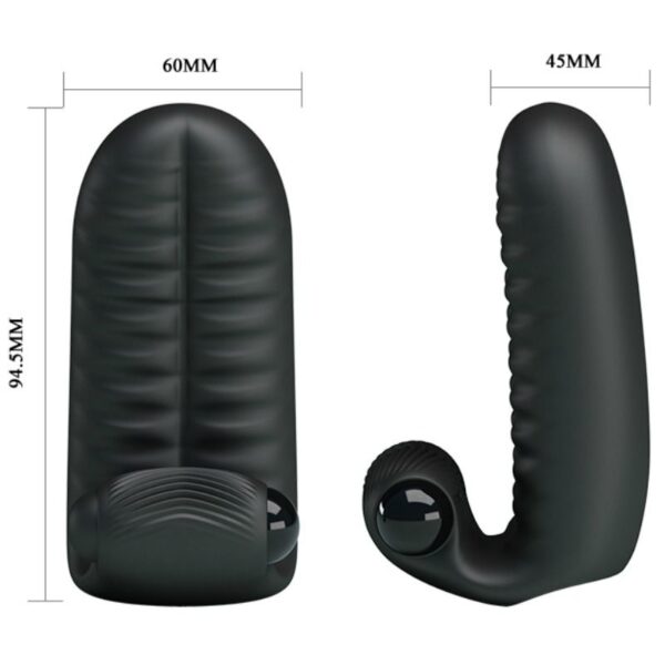 Pretty Love Abbott — Finger Vibrator, Silicone, Black — Clitoral Stimulators — view 7