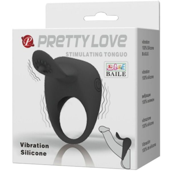 Pretty Love — Vibrating Cock Ring, Tongue — Cock Rings — view 7
