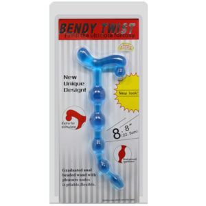 Baile Bendy Twist — Anal Beads, Blue — view 2
