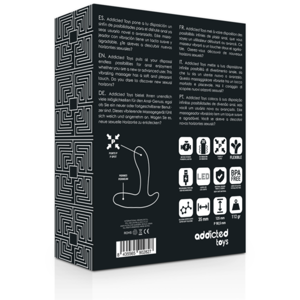 Addicted Toys — Prostate Vibrator, Rechargeable, Black — Anal — view 5