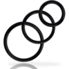 Addicted Toys Rings — Cock Ring Set, Black — Classic Cock Rings