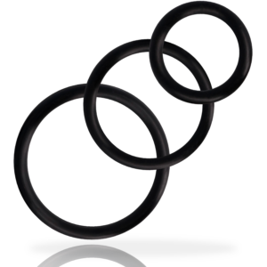 Addicted Toys Rings — Cock Ring Set, Black — Classic Cock Rings