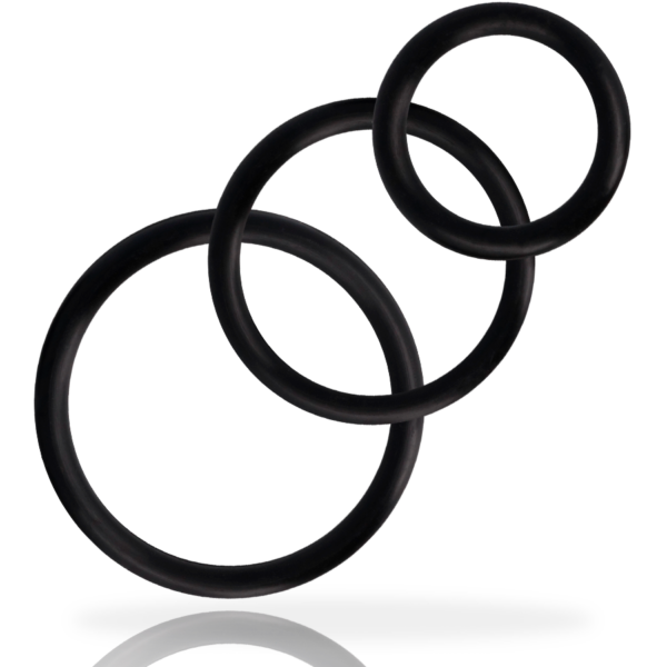 Addicted Toys Rings — Cock Ring Set, Black — Classic Cock Rings