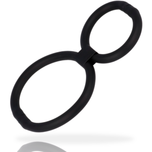 Addicted Toys Adjustable Double — Cock Ring, Black — Classic Cock Rings