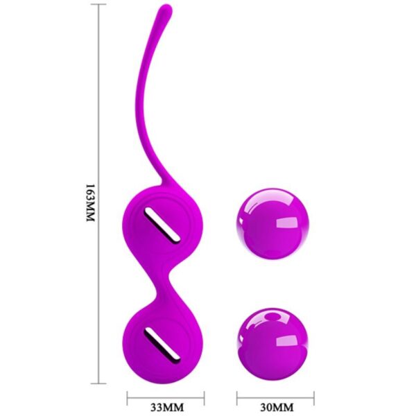 Pretty Love Tighten Up I — Kegel Balls, Silicone, Lilac — Ben Wa Balls — view 4