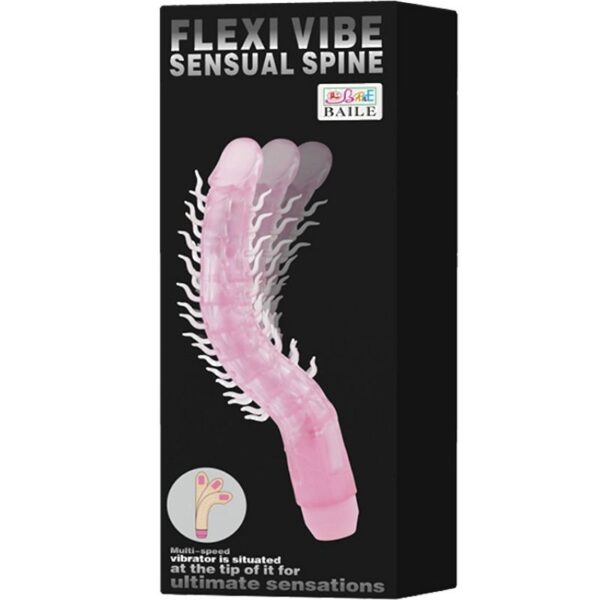 Baile Flexi Vibe Sensual Spine — Vibrating Dildo, 23.5 cm, Lilac — Classic Vibrators — view 2