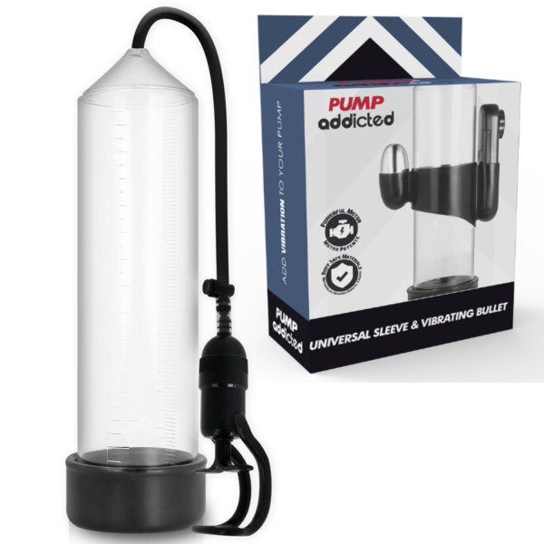 Pump Addicted Rx5 — Vibrating Penis Pump, Transparent — Penis Pumps