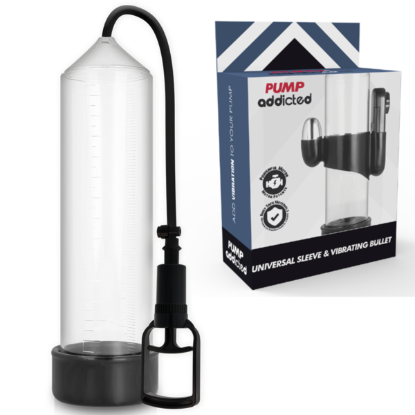 Pump Addicted Rx7 — Vibrating Penis Pump, Transparent — Penis Pumps