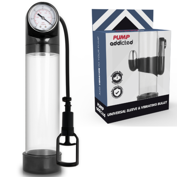 Pump Addicted Rx9 — Vibrating Penis Pump, Transparent — Penis Pumps