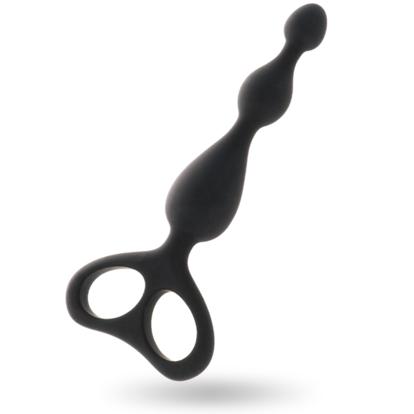 Intense Danti — Anal Beads, Silicone, Black — view 3